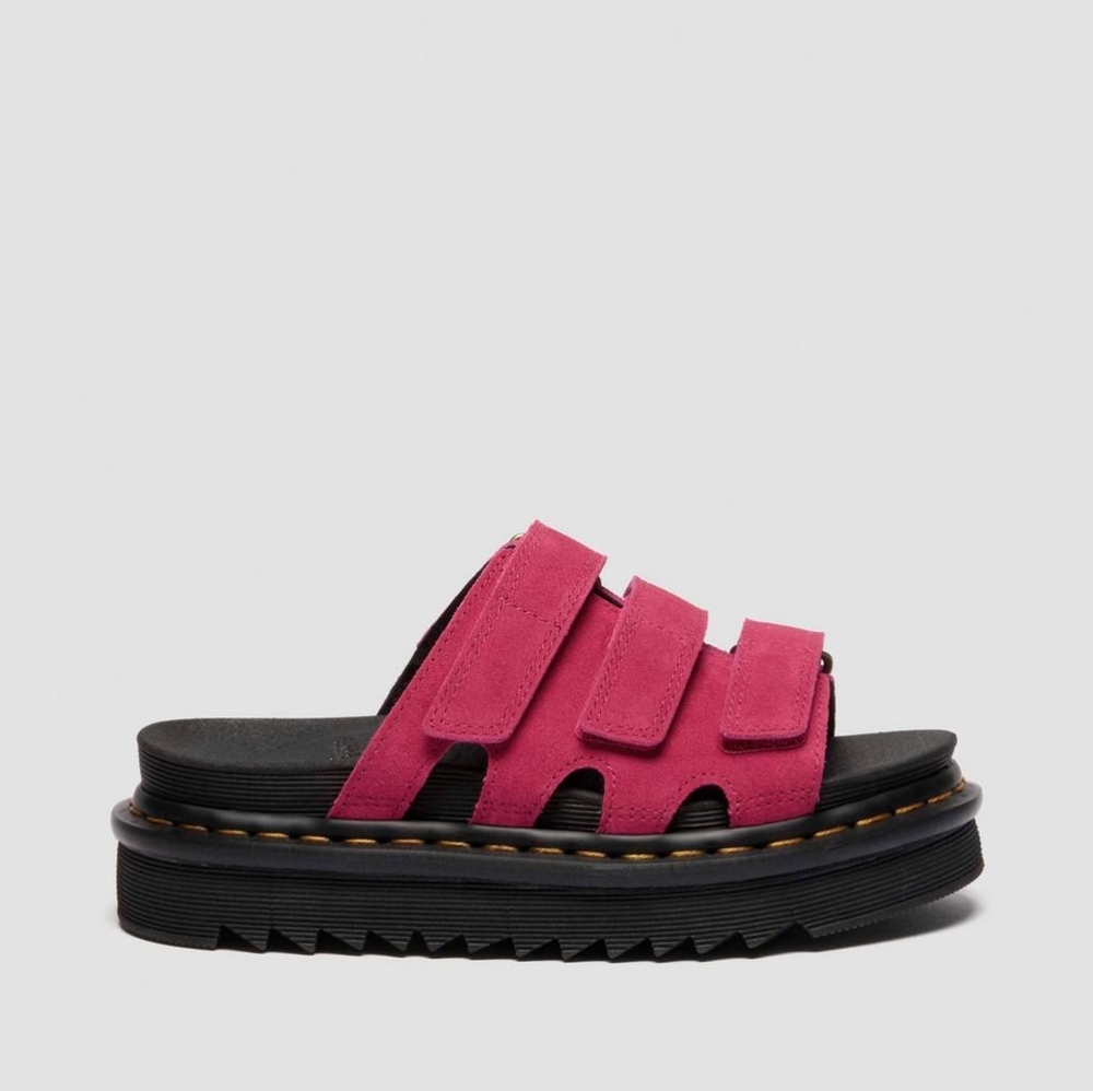 Dr. Martens Raine Slide in Fuschia Pink - Picture 5 of 9